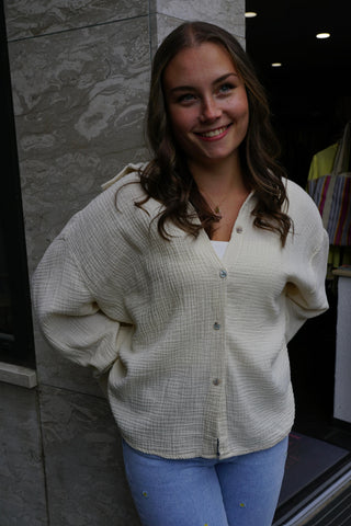 Musselinbluse Summer - Creme