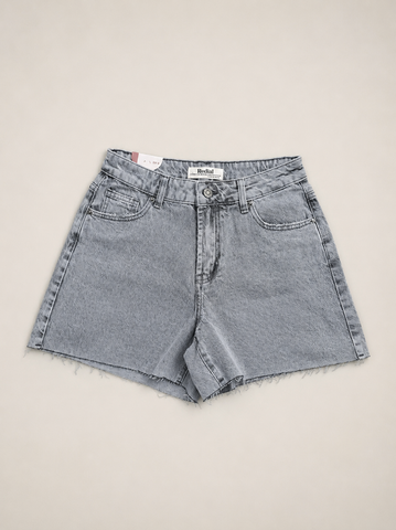 Jeansshort - Grau