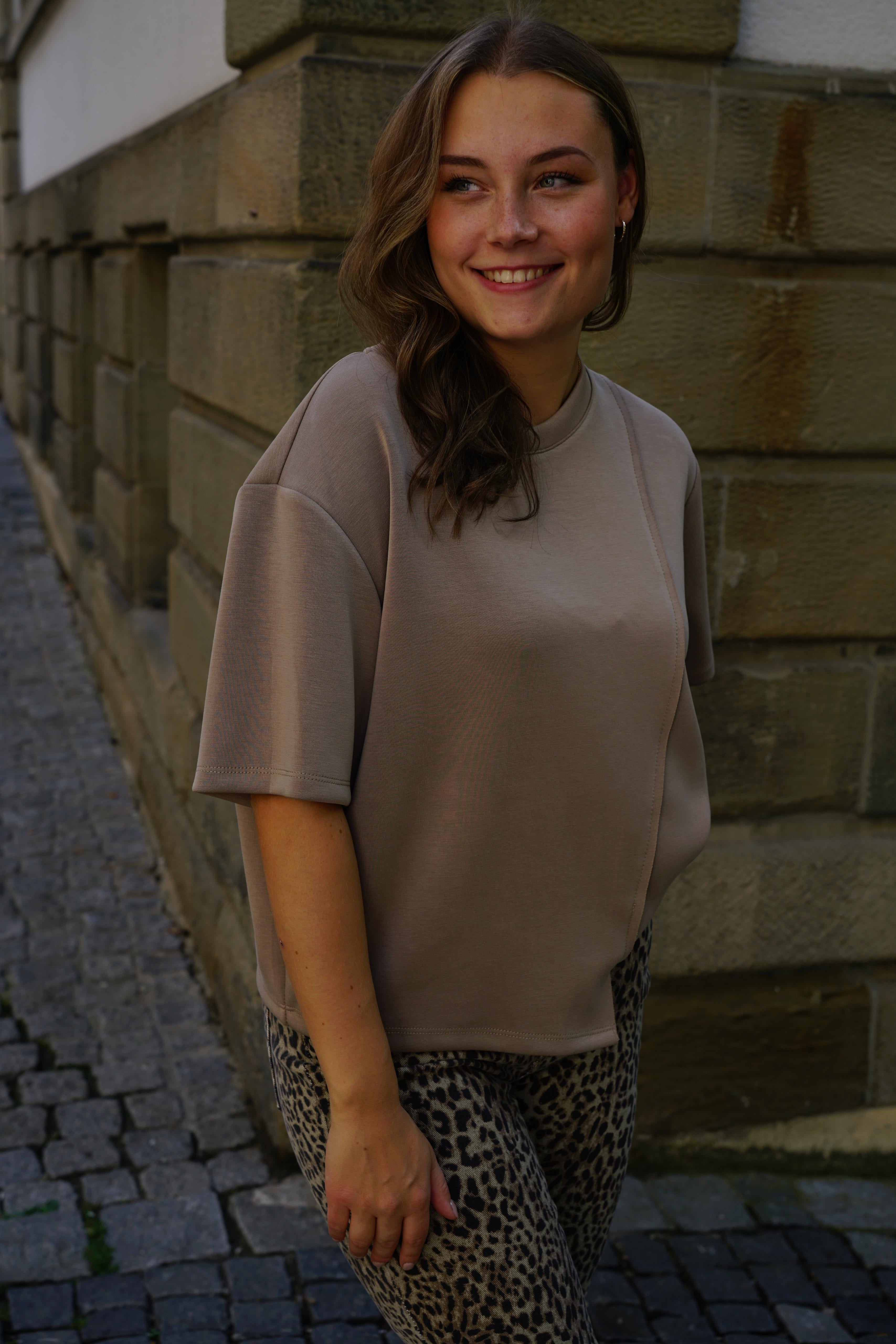 Basic Oversize Shirt - taupe
