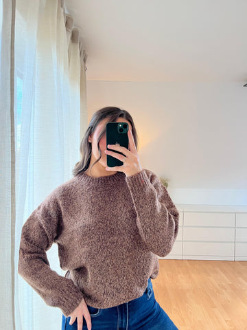Pullover „Alina“ – Braun, cozy & timeless