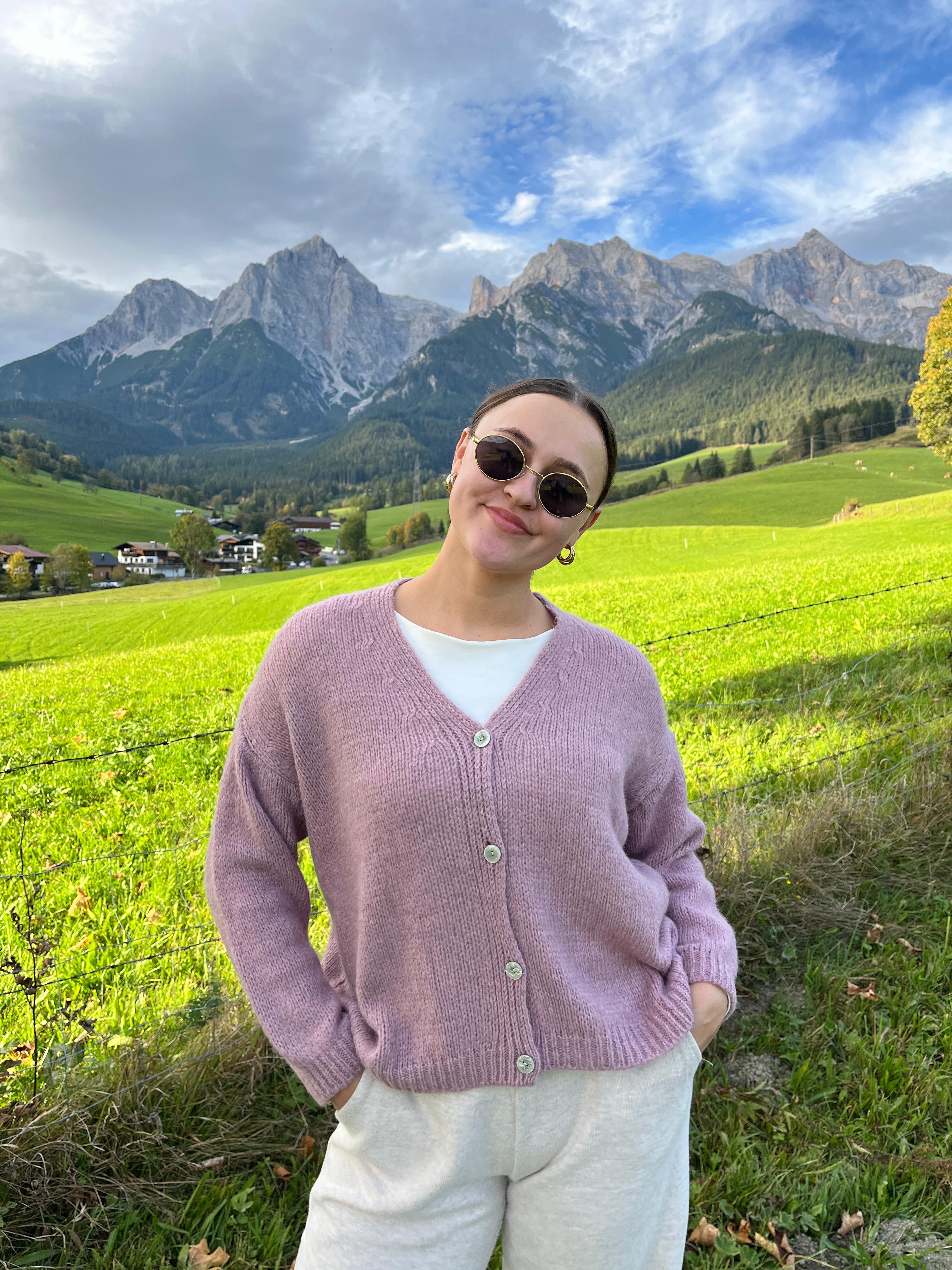 Strickjacke - Rose