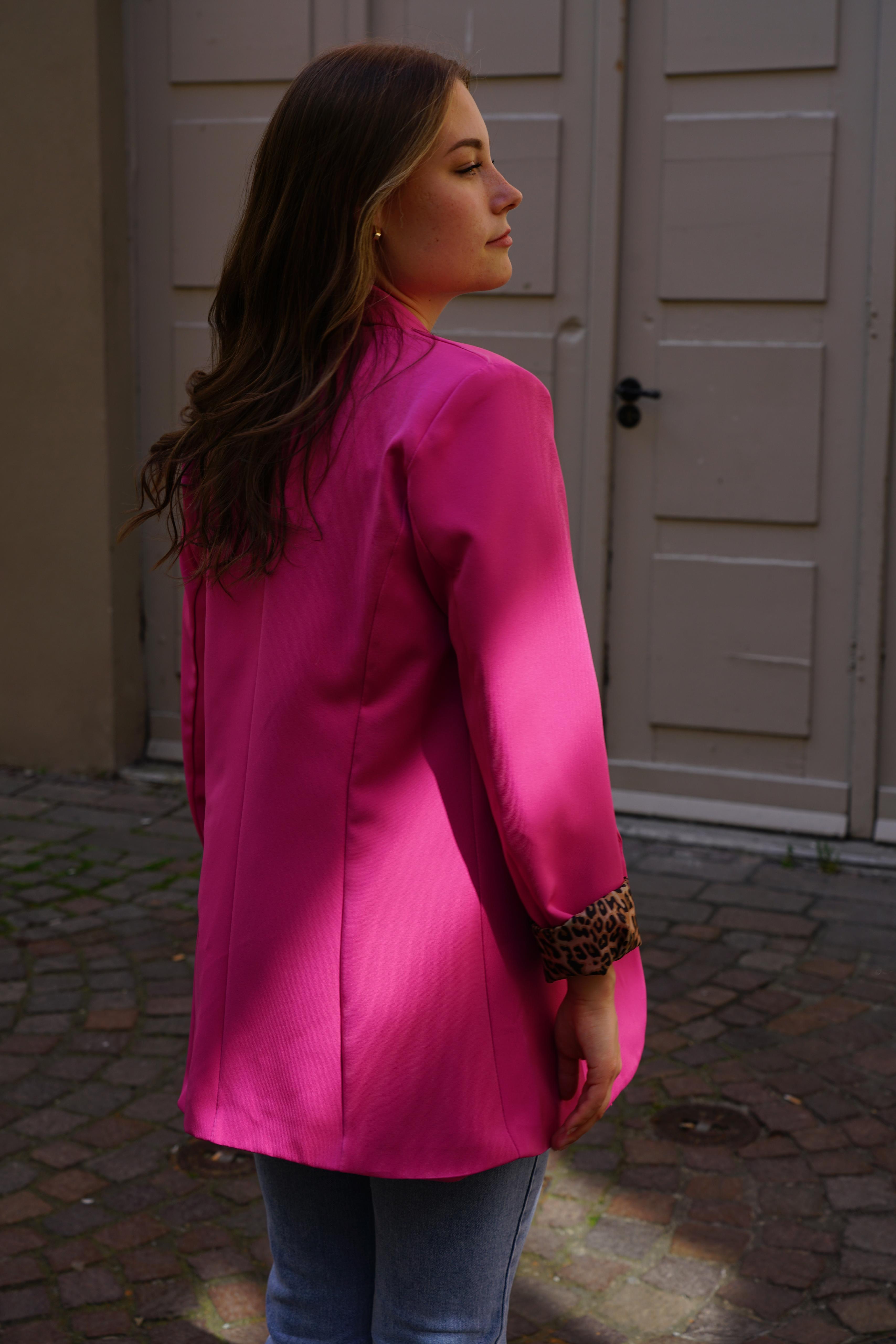 🐆 Blazer mit Leopardenfutter – Pink