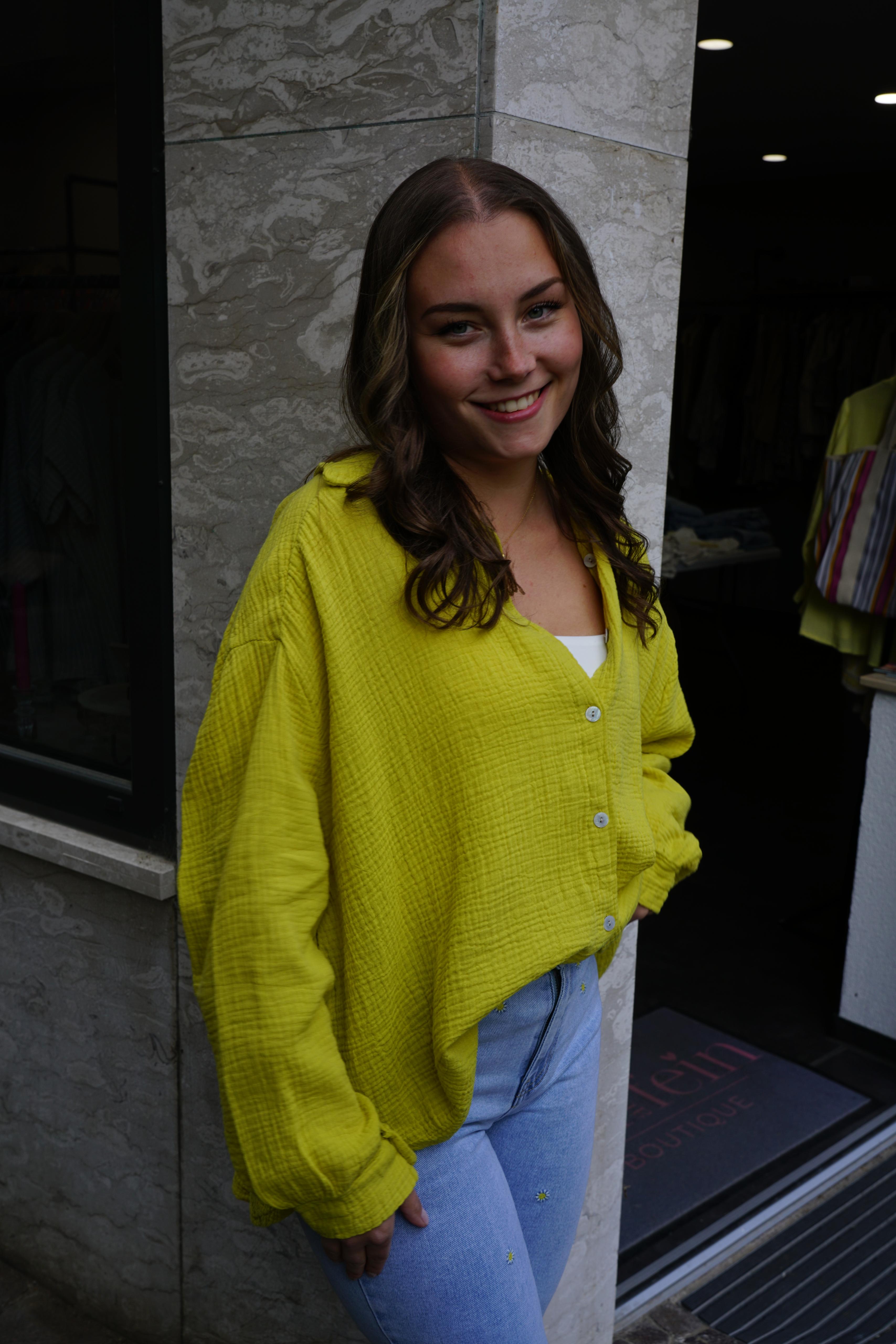 Musselinbluse Summer - Senf