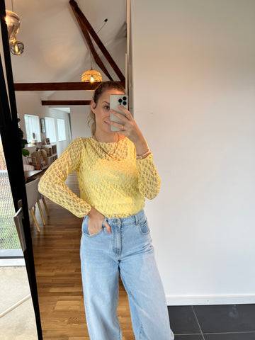 Spitzenoberteil „Alexa“ – Gelb