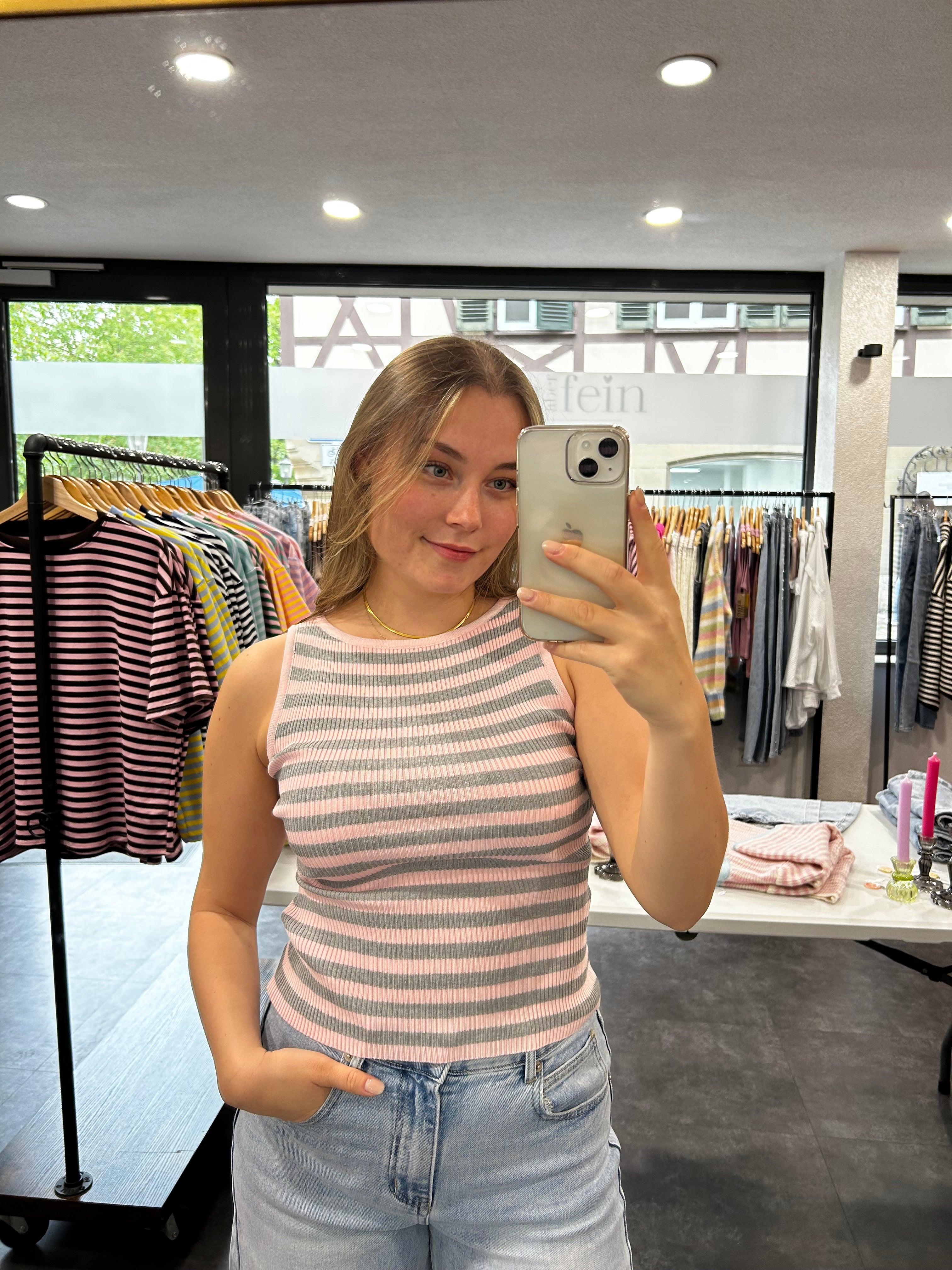 Gestreiftes Tanktop - in verschiedenen Farben erhältlich