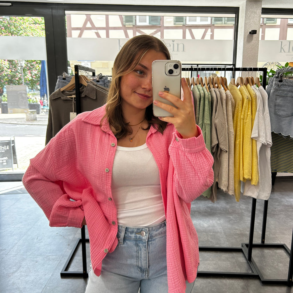 Musselinbluse - Bubblegum