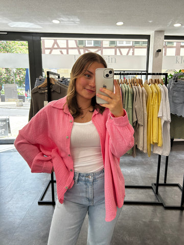 Musselinbluse - Bubblegum