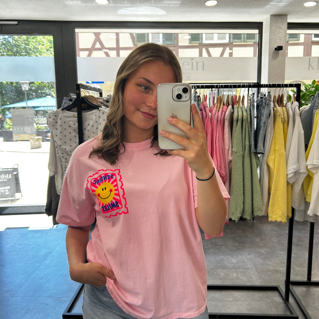 T-Shirt mit Print Smile