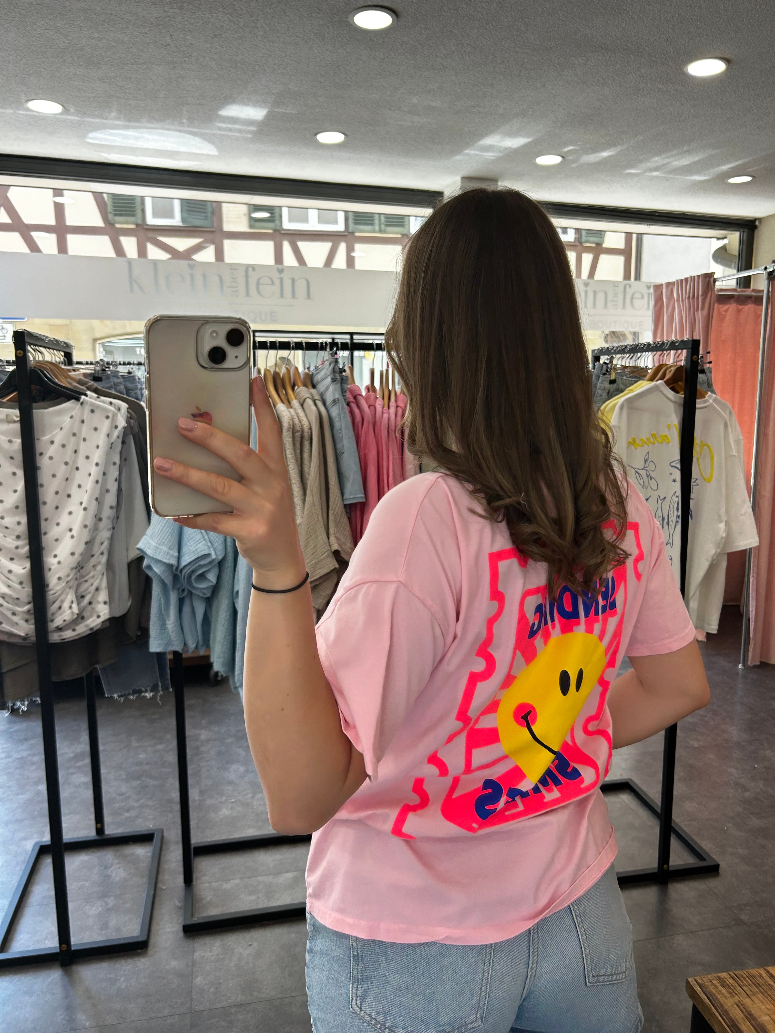 T-Shirt mit Print Smile
