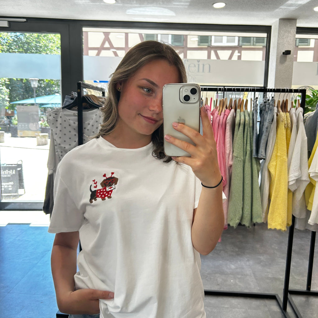 T-Shirt mit Hundeprint