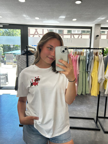 T-Shirt mit Hundeprint