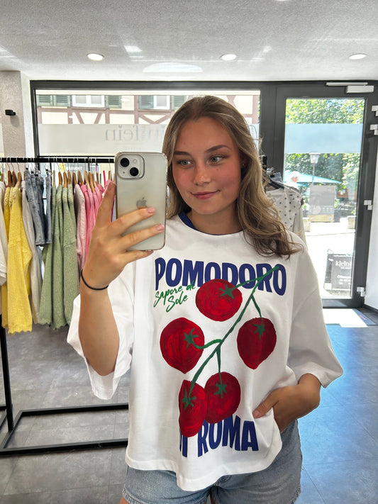 T-Shirt mit Tomatenprint