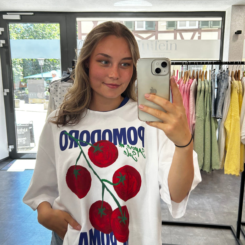 T-Shirt mit Tomatenprint