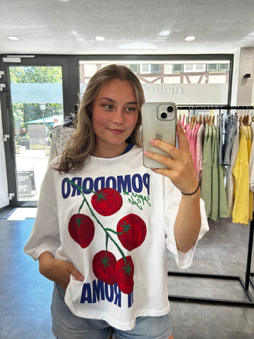 T-Shirt mit Tomatenprint
