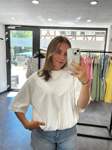 T-Shirt mit Ballonsaum