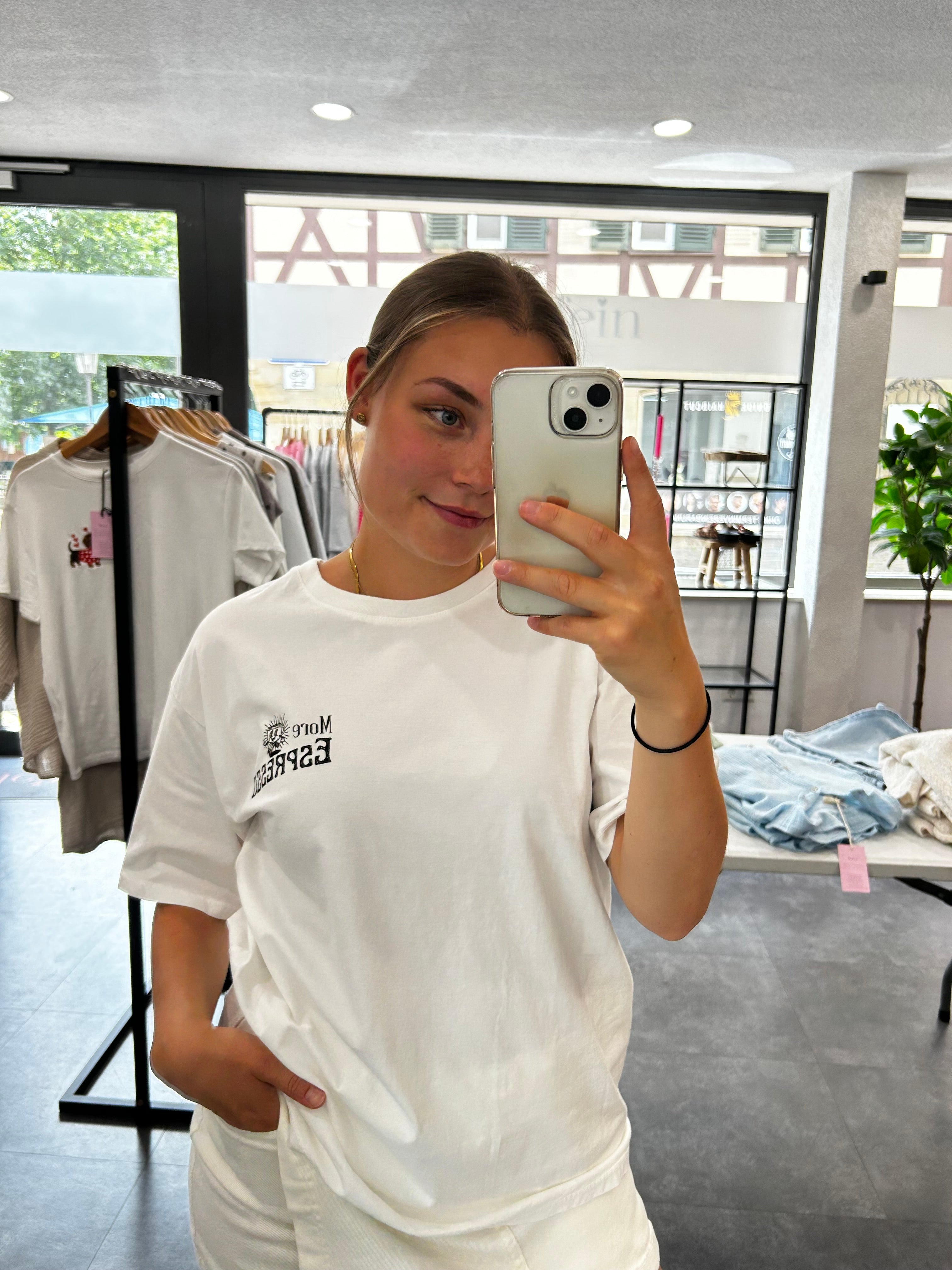 T-Shirt mit Espressoprint