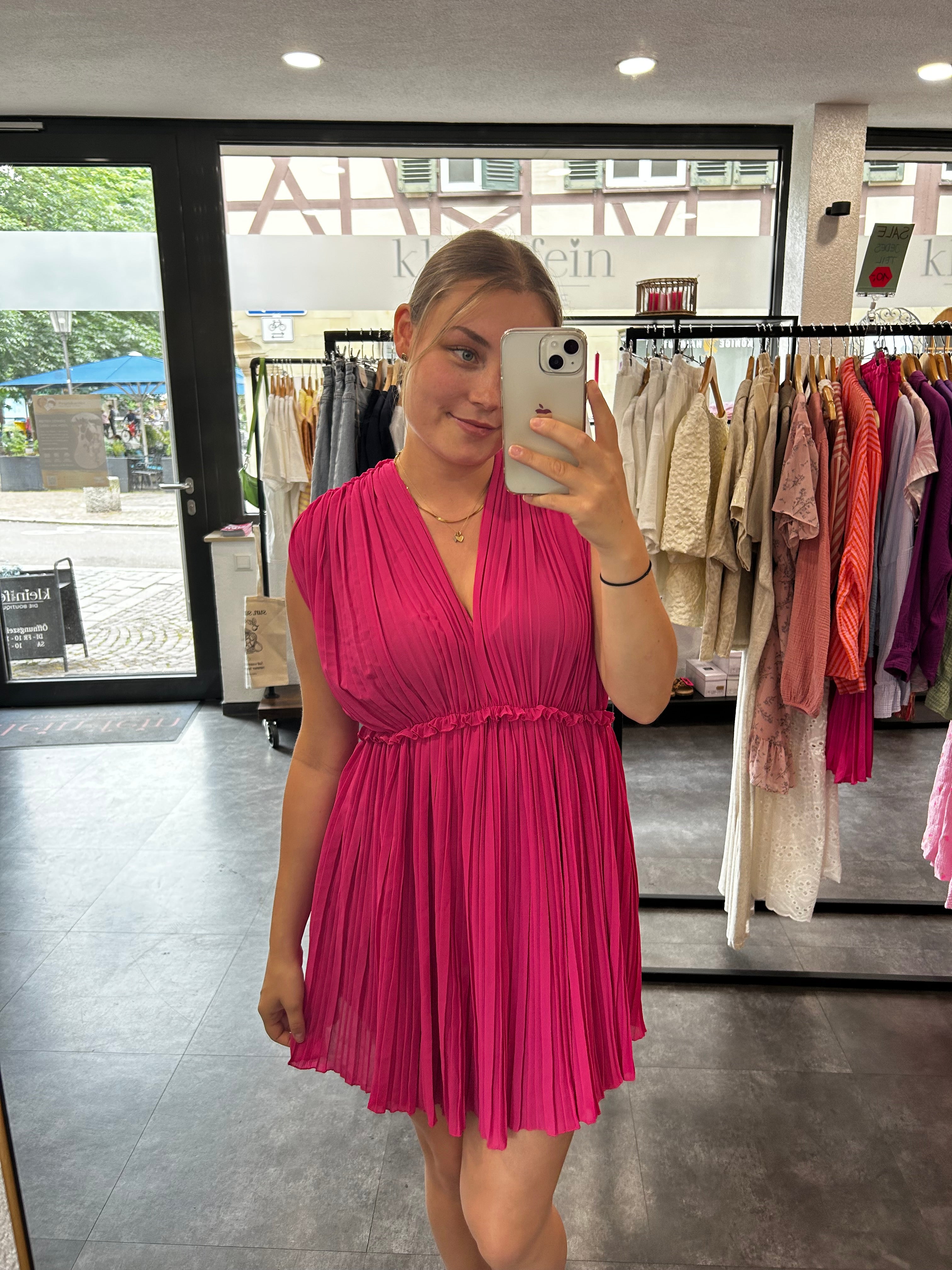 Plisseekleid Pink