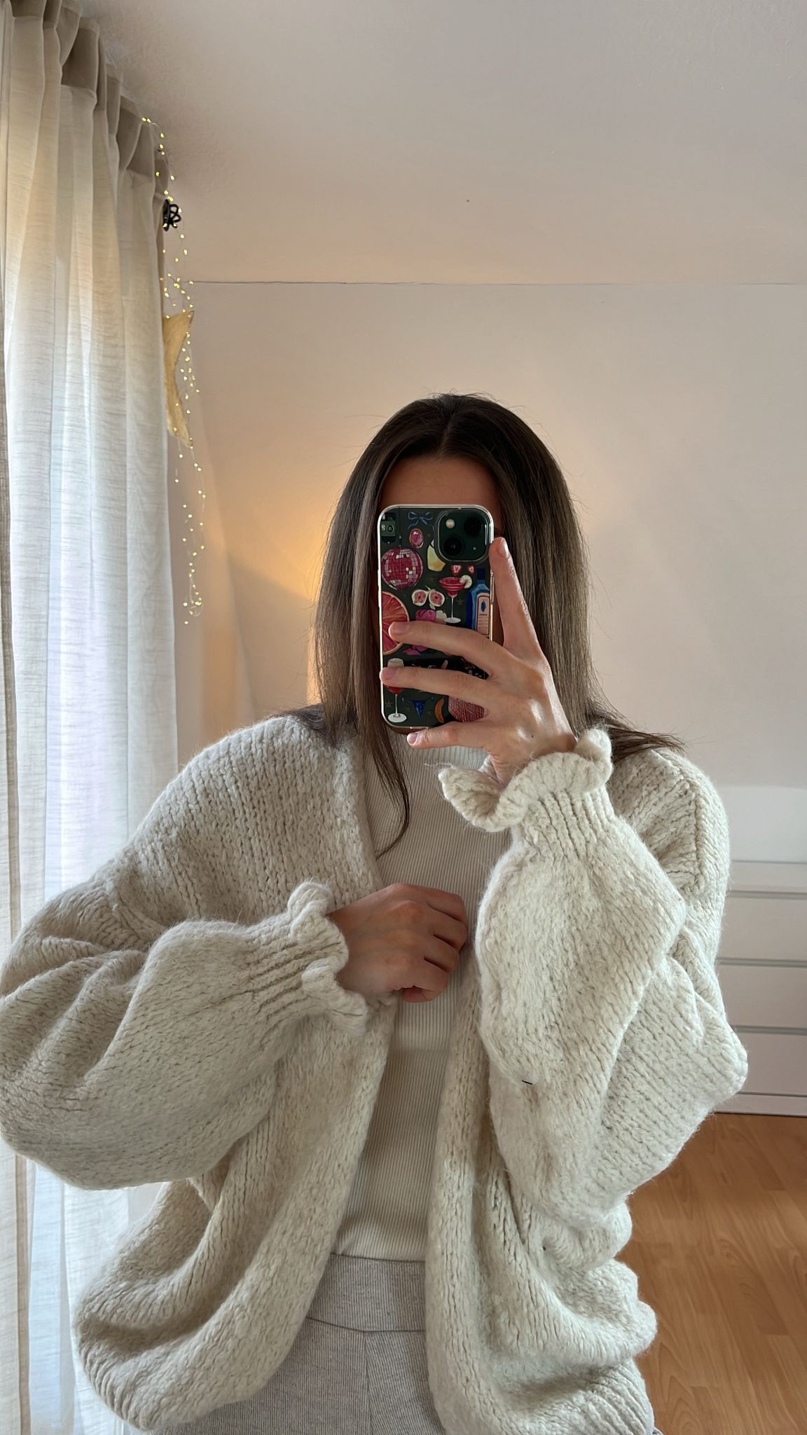 Strickjacke „Cleia“ – wollweiß