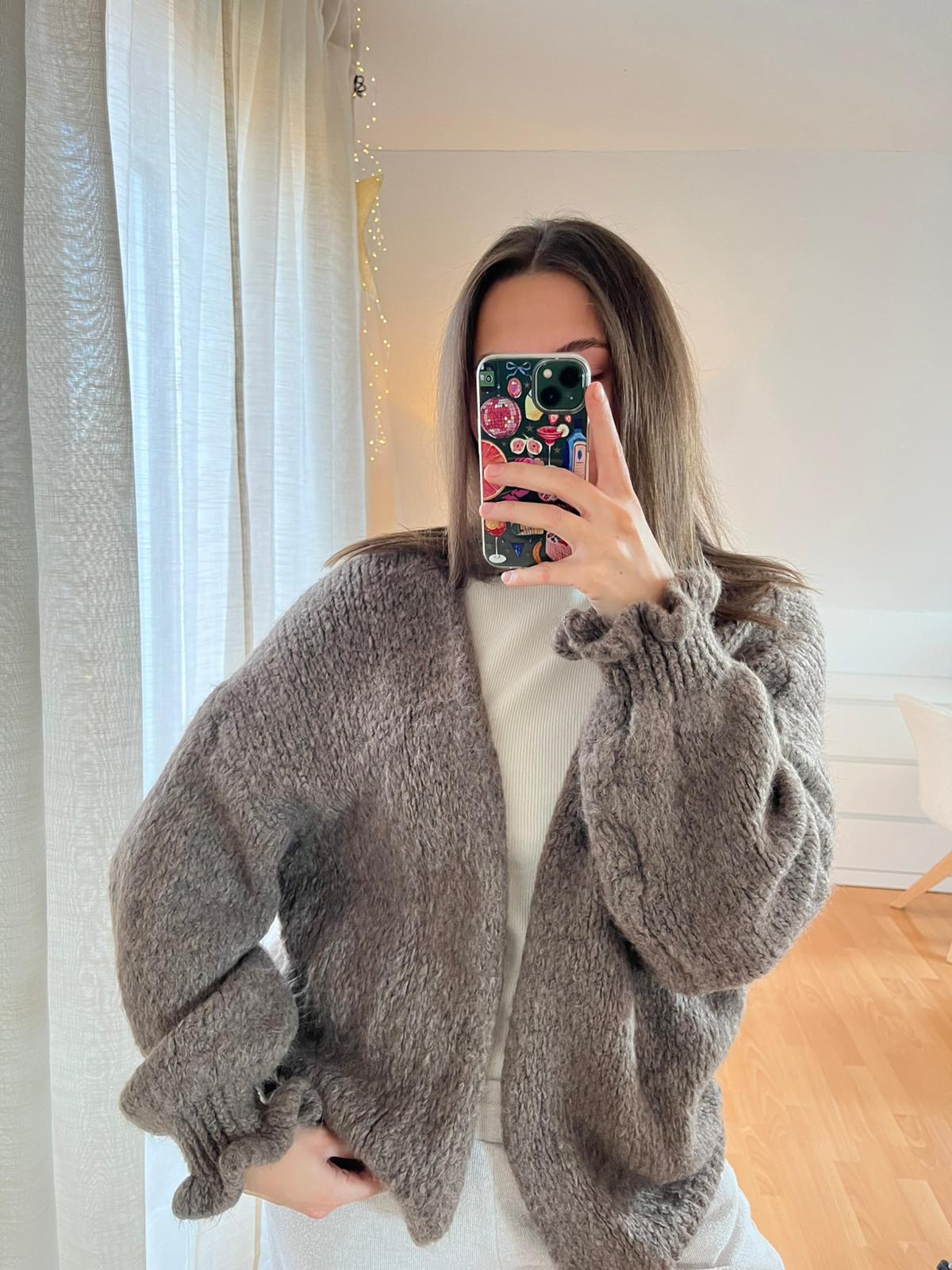 Strickjacke „Cleia“ – beige