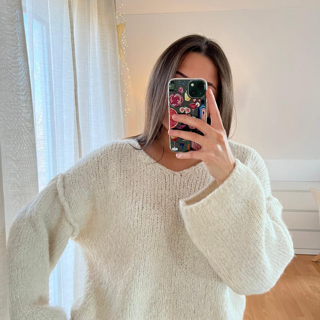 Strickpullover „Jara“ – wollweiß