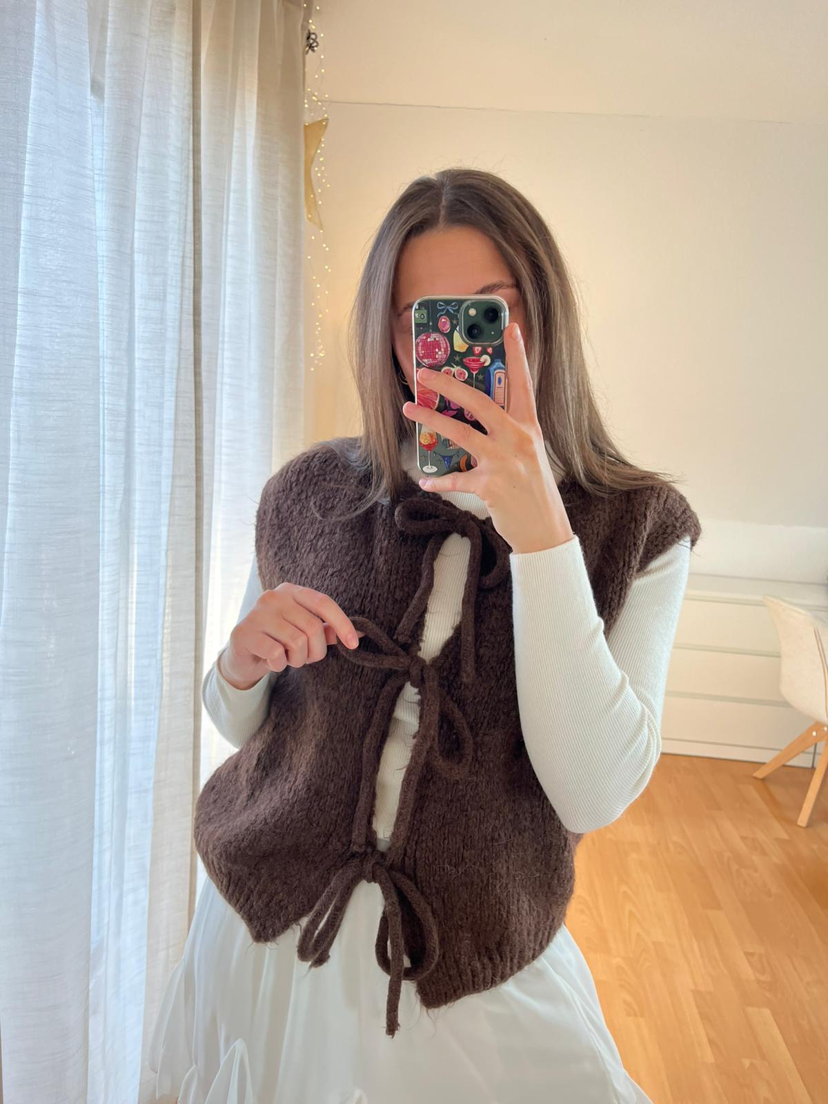 Strickweste „Mira“ – schokobraun