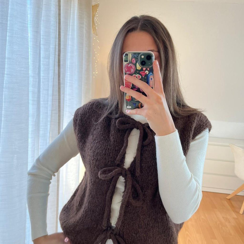 Strickweste „Mira“ – schokobraun