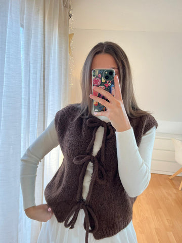 Strickweste „Mira“ – schokobraun