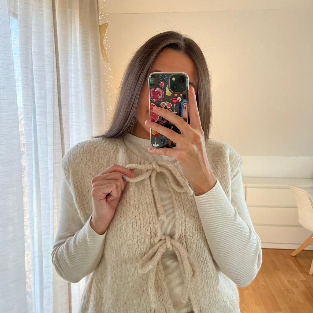 Strickweste „Mira“ – wollweiß