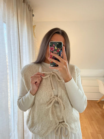 Strickweste „Mira“ – wollweiß